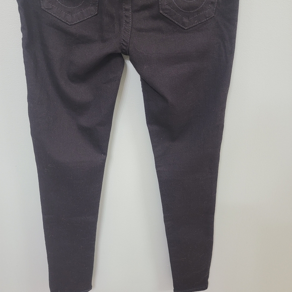 True Religion Black Distressed Skinny Jeans - Picture 7 of 9
